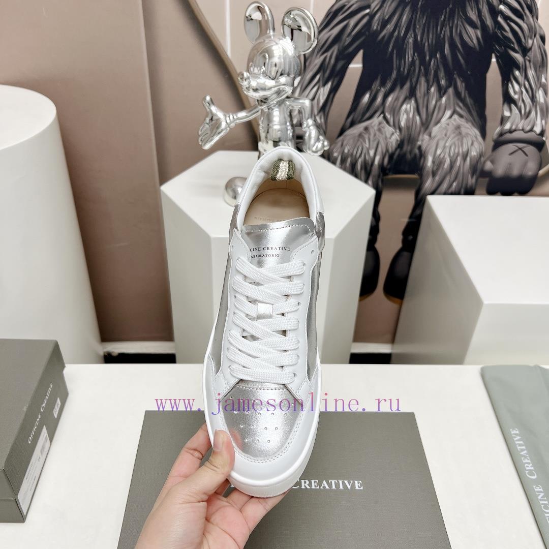 Top tierOFFICINE CREATIVE Italian niche 2024 latest extreme minimalist white shoesSmall roun0ob9exo3 - Image 7
