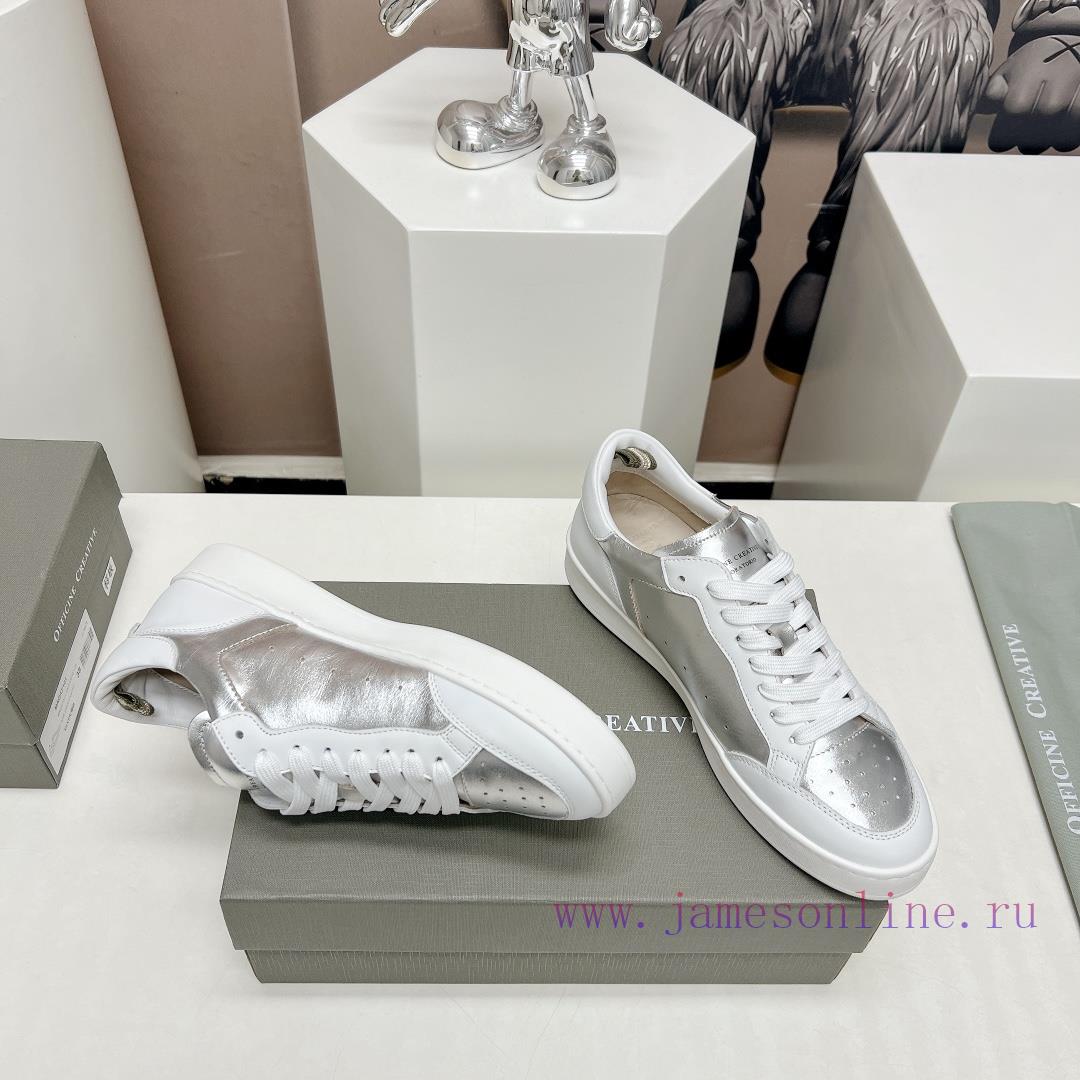 Top tierOFFICINE CREATIVE Italian niche 2024 latest extreme minimalist white shoesSmall roun0ob9exo3 - Image 8