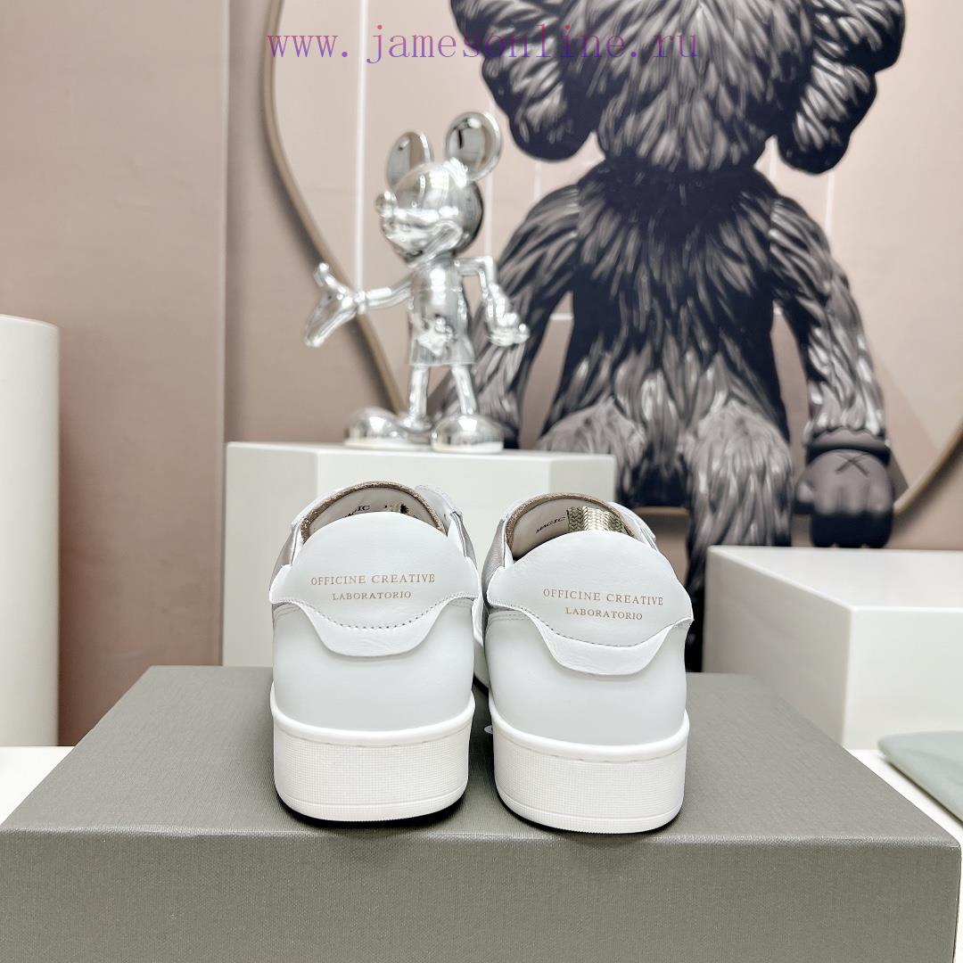 Top tierOFFICINE CREATIVE Italian niche 2024 latest extreme minimalist white shoesSmall roun0ob9exo3 - Image 9