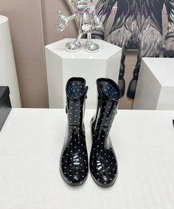 Top tierC * HANEL Chanel 24vs Summer Hot Rain Boots SeriesRound headed printed slope and rait0z0t1mn