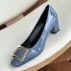 Dongguan produced high-quality, classic square buckle, blue cowhide paint,As a must-have sho1t3gmqtf