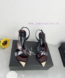 Giuseppe ZanottiSelected black imitation patent leather synthetic fabric with modern light ac7jfwoz6