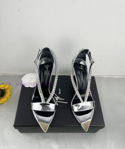 Giuseppe ZanottiSelected black imitation patent leather synthetic fabric with modern light auta6zwj5