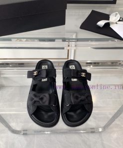 Chanel's new beach sandals on canvas, top of the line super version, super popular style, esx7xgalhn
