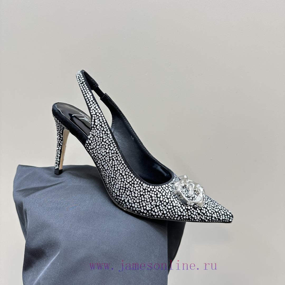 Giuseppe ZanottiGZ 2024s new rhinestone high heelsThe rhinestone heel wraps around Yangjing,zk0qsxsz - Image 8