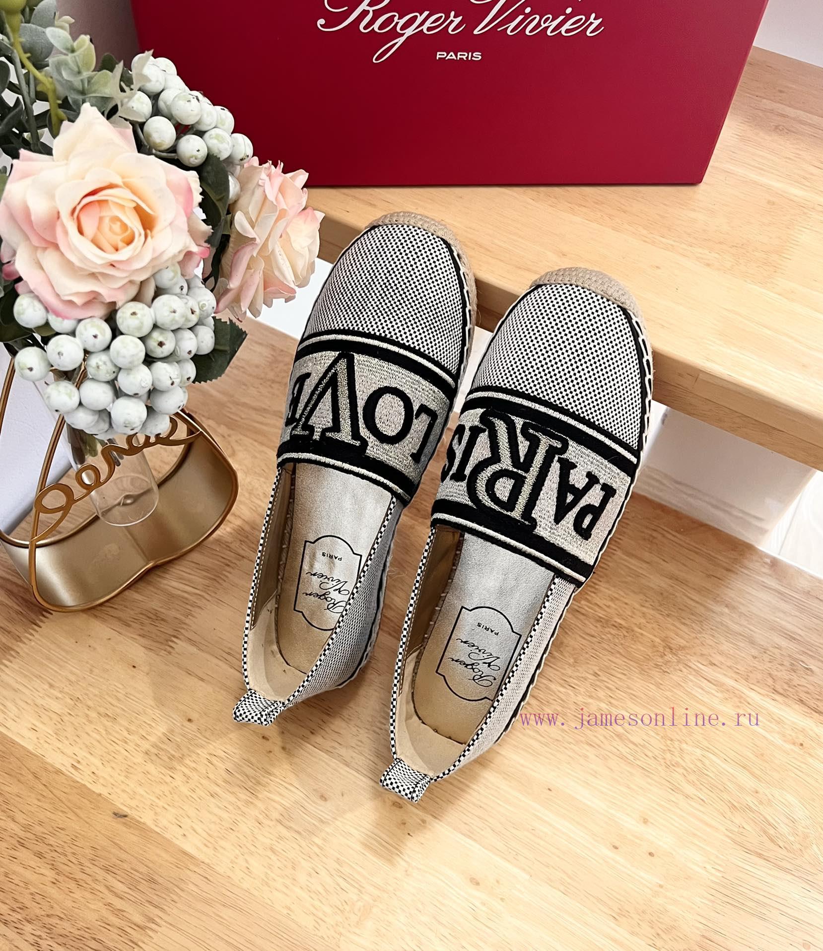 RV 24ss Early Spring New Product LOVES Paris Alphabet Embroidered Fisherman's ShoesHigh densu6rtmu0l - Image 5