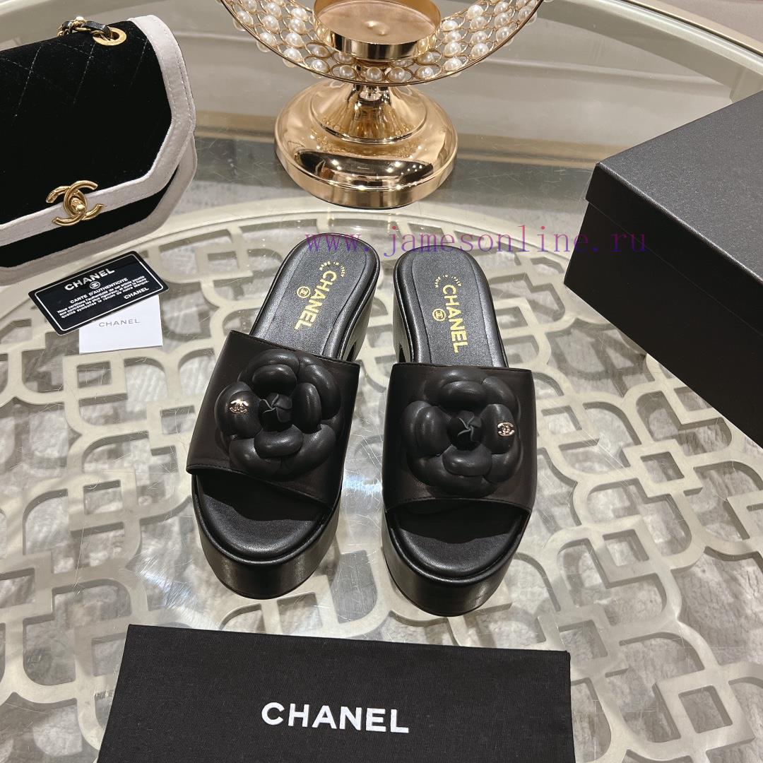 24Ss Chanel's new Chanel wedge slippers and sandals, even when going out for a walk, you sho7ccsz73m - Image 2