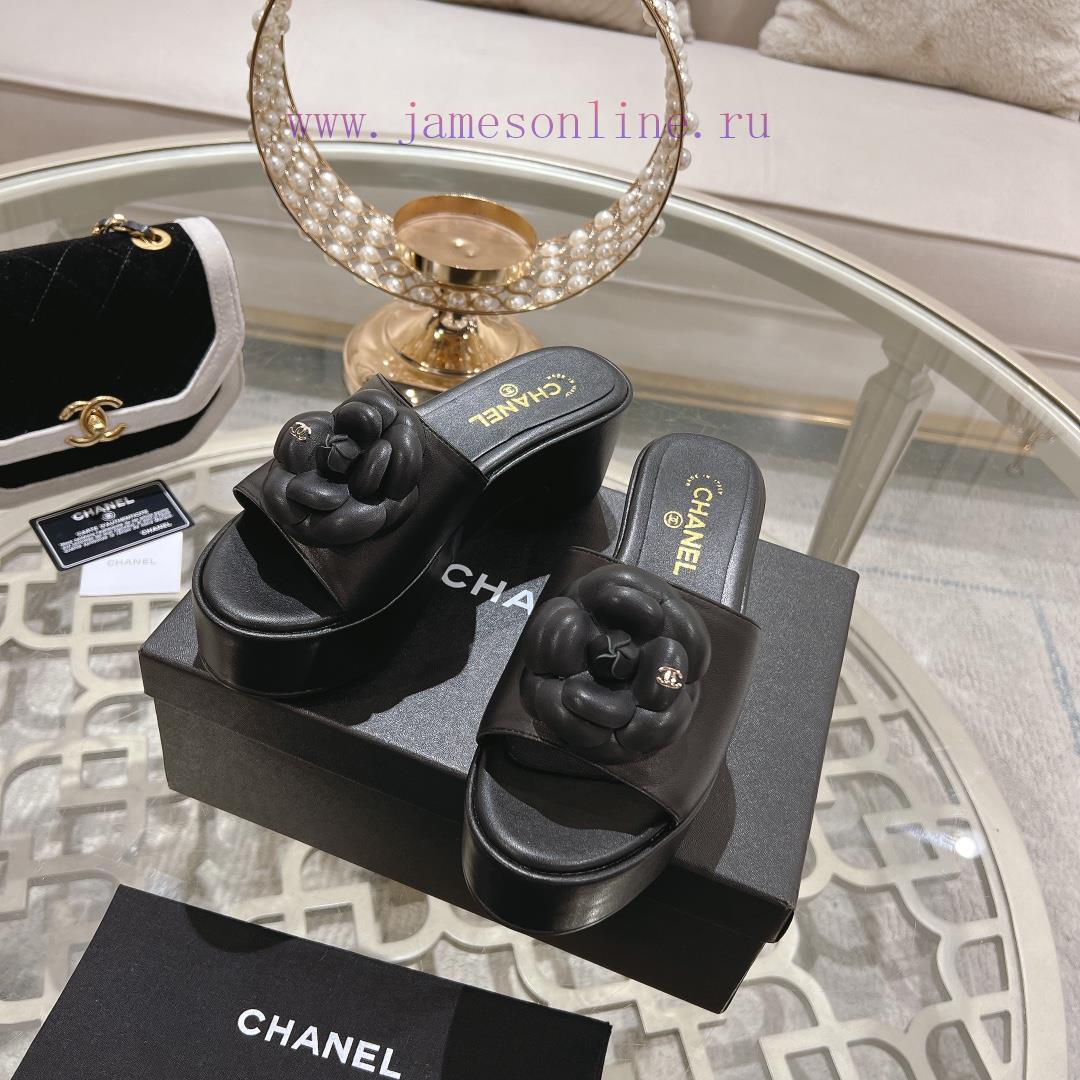 24Ss Chanel's new Chanel wedge slippers and sandals, even when going out for a walk, you sho7ccsz73m - Image 6
