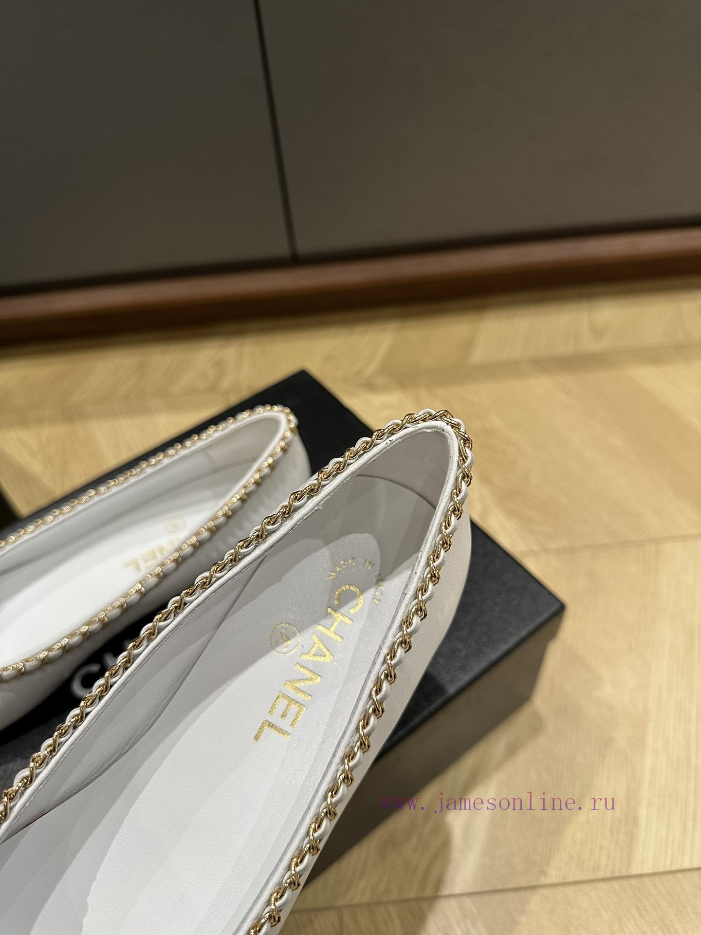 Top qualityChanel 24ss new flat sole shoes ️Sheepskin inside//Handmade leather chain//Italia8f3k86j8 - Image 8