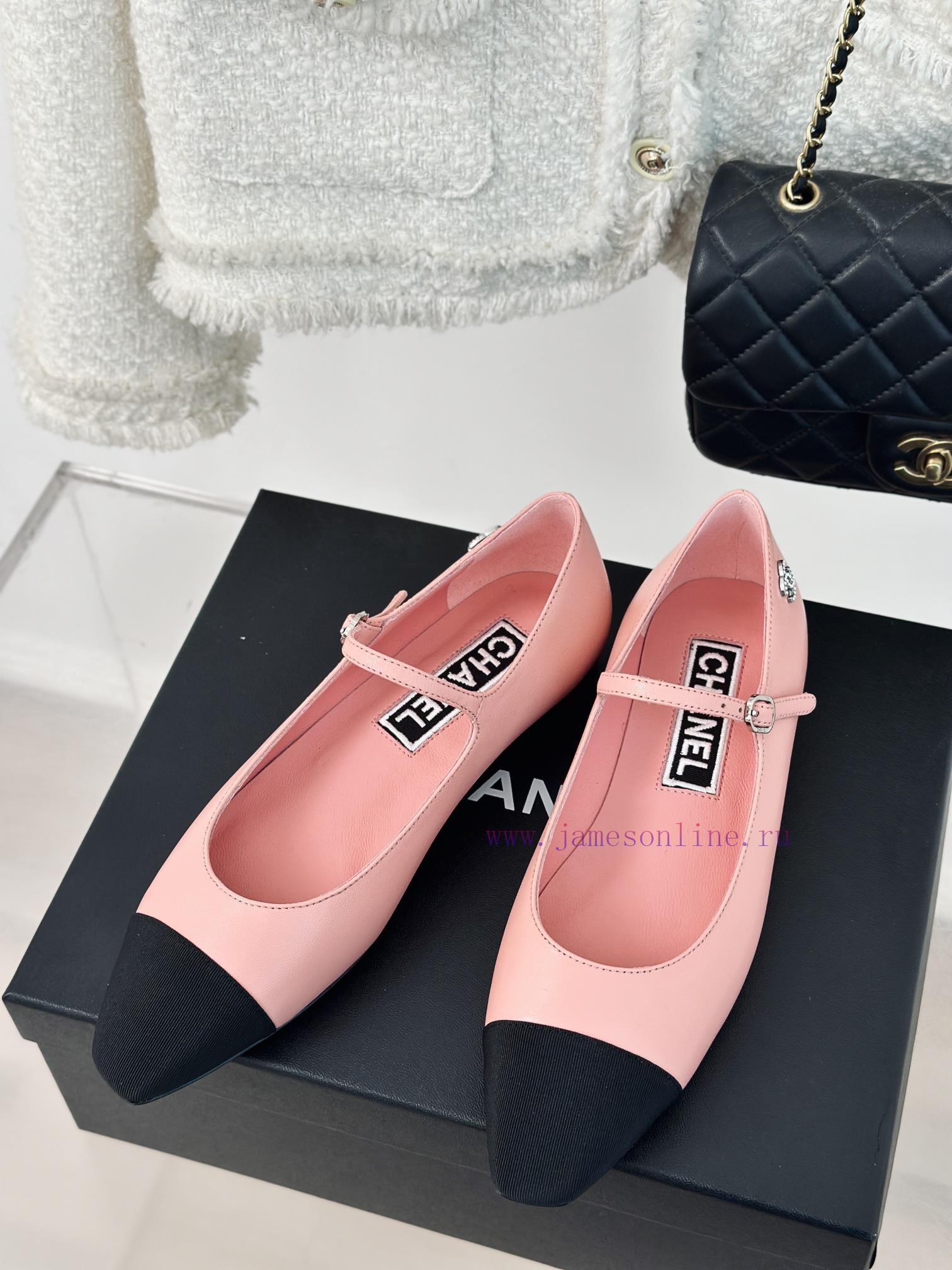 Chanel | Chanel 24S Early Spring New ProductRetro color blocked square toe Lizhen shoesThe Mfpdzuxqy - Image 3