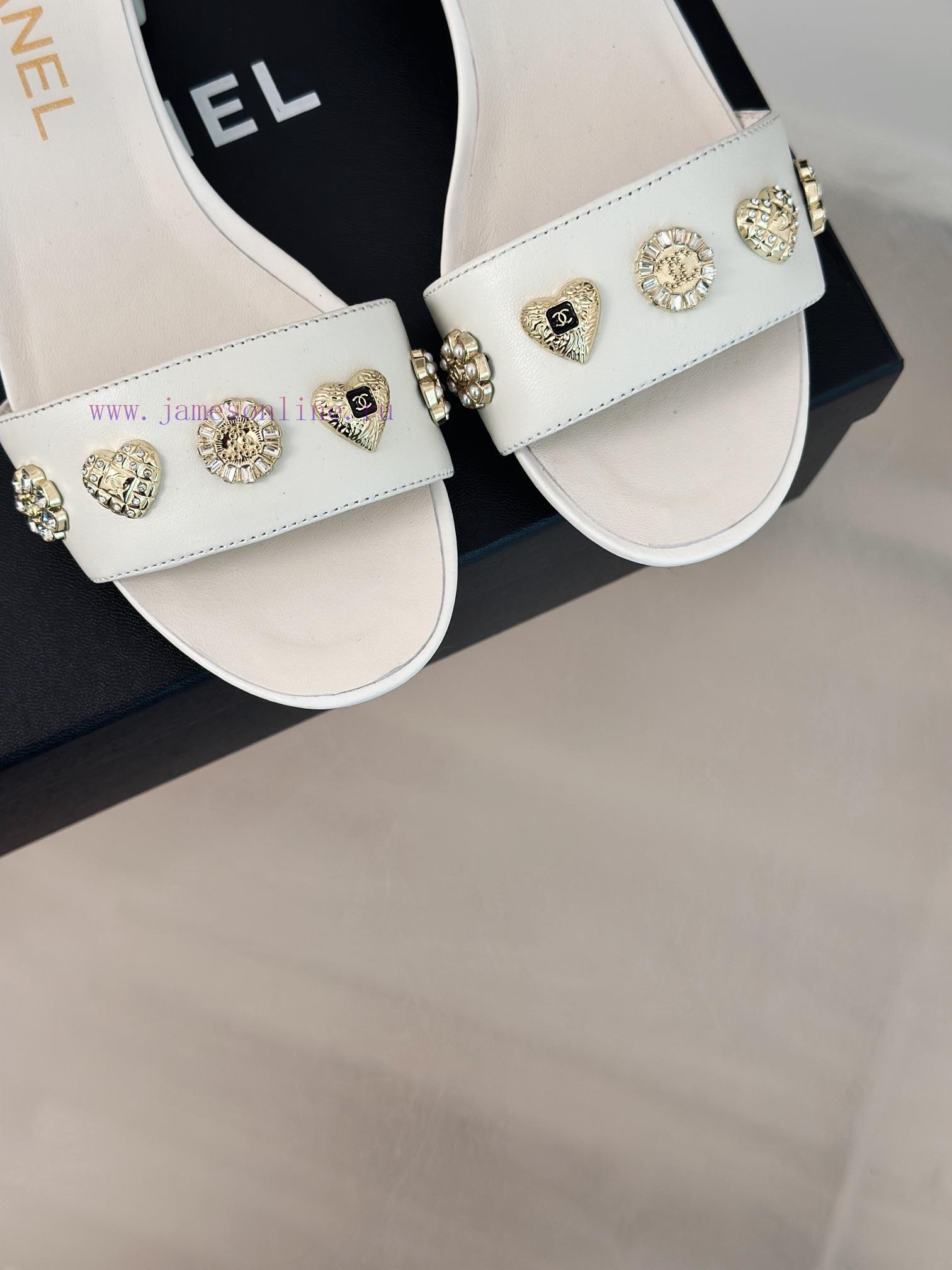 Chanel | Chanel 24C New ProductCoarse heeled sandalsThe shoe upper is made of imported lambsndmwm6su - Image 8