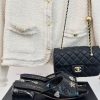 Chanel | Chanel 24P New ProductDiamond Double C Thick Heel SlippersThe upper of the shoe is 8u89xa2u