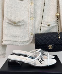 Chanel | Chanel 24P New ProductDiamond Double C Thick Heel SlippersThe upper of the shoe is f57togbp