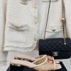 Chanel | Chanel 24P New ProductDiamond Double C Thick Heel SlippersThe upper of the shoe is mlwt6klh