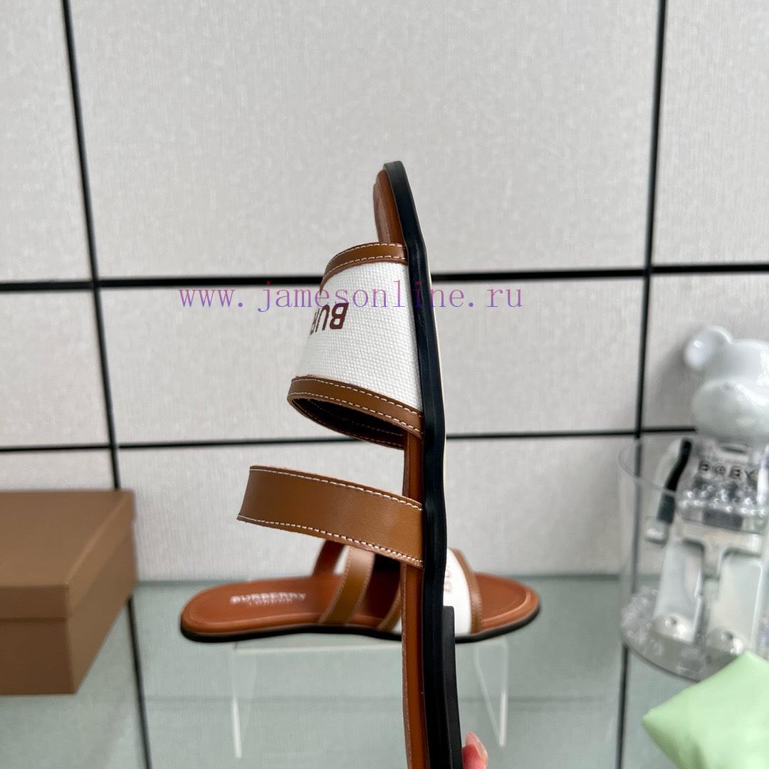 New Burberry Flat SlippersChannel goods vulcanized one foot stepping Burberry canvas shoesOr9fsb8va0 - Image 9