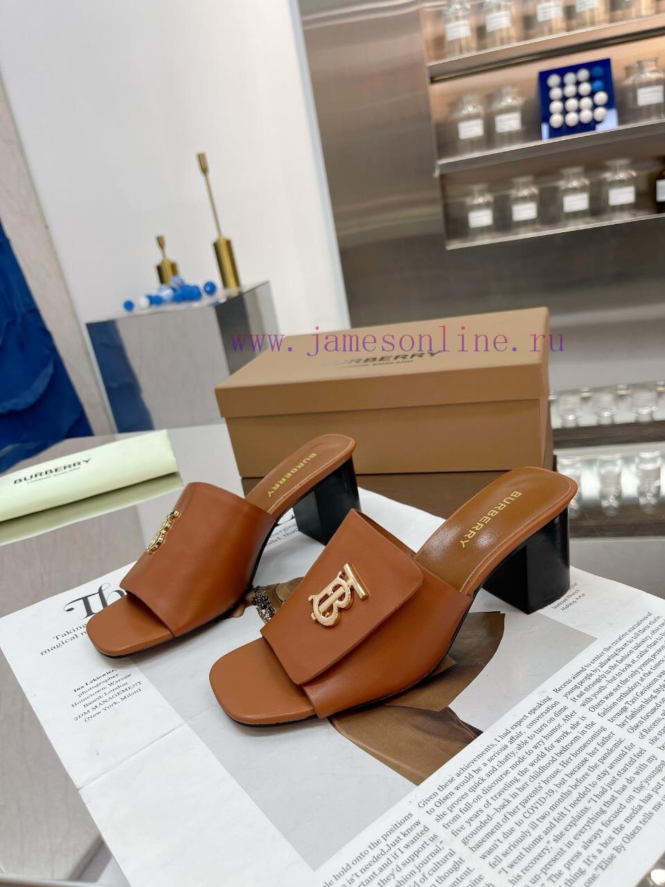 New Product Launch ️ Burberry Thick Heels and Flat Slippers Channel Goods Vulcanized One Stex39s4khf - Image 5