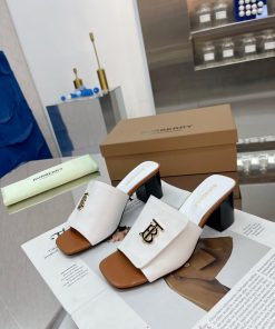 New Product Launch ️ Burberry Thick Heels and Flat Slippers Channel Goods Vulcanized One Stesiqg6q8z