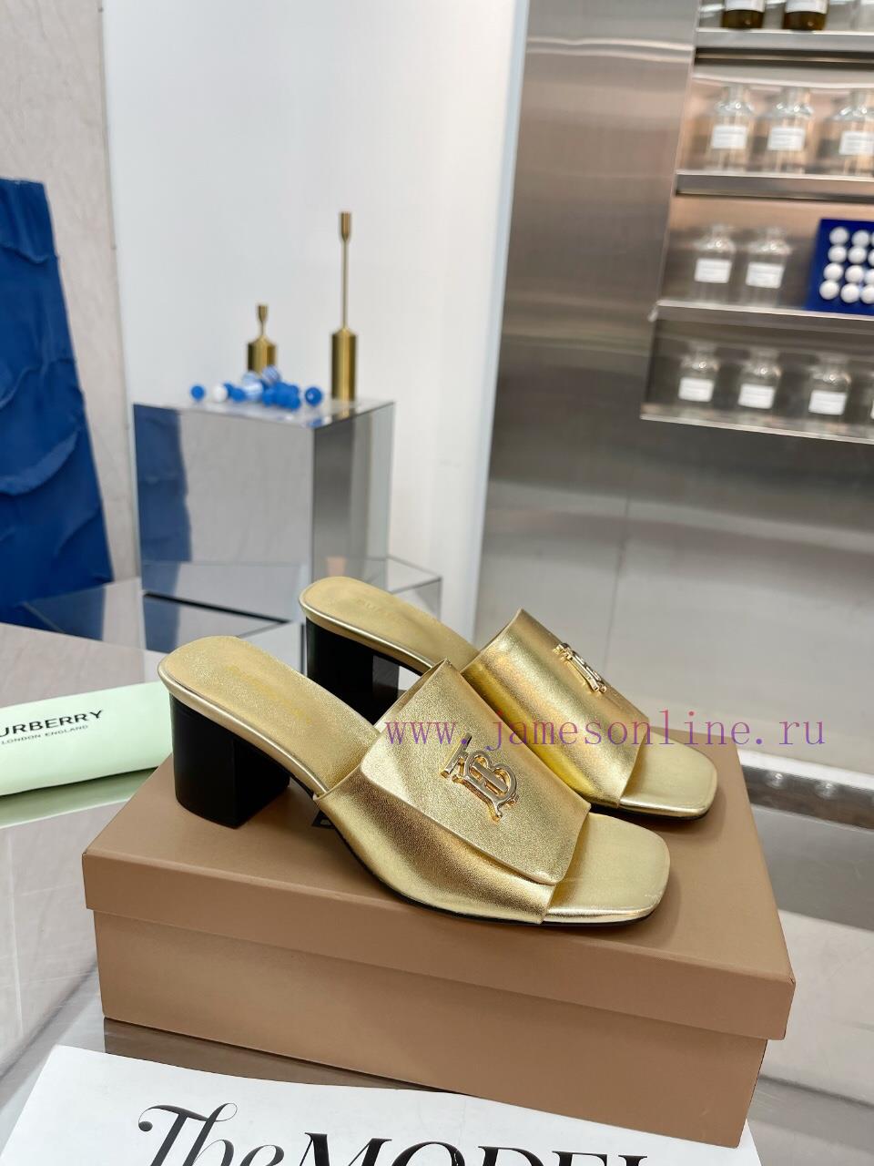 New Product Launch ️ Burberry Thick Heels and Flat Slippers Channel Goods Vulcanized One Ste5ep78hhn - Image 3