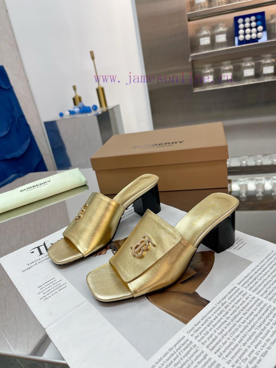 New Product Launch ️ Burberry Thick Heels and Flat Slippers Channel Goods Vulcanized One Ste5ep78hhn - Image 6