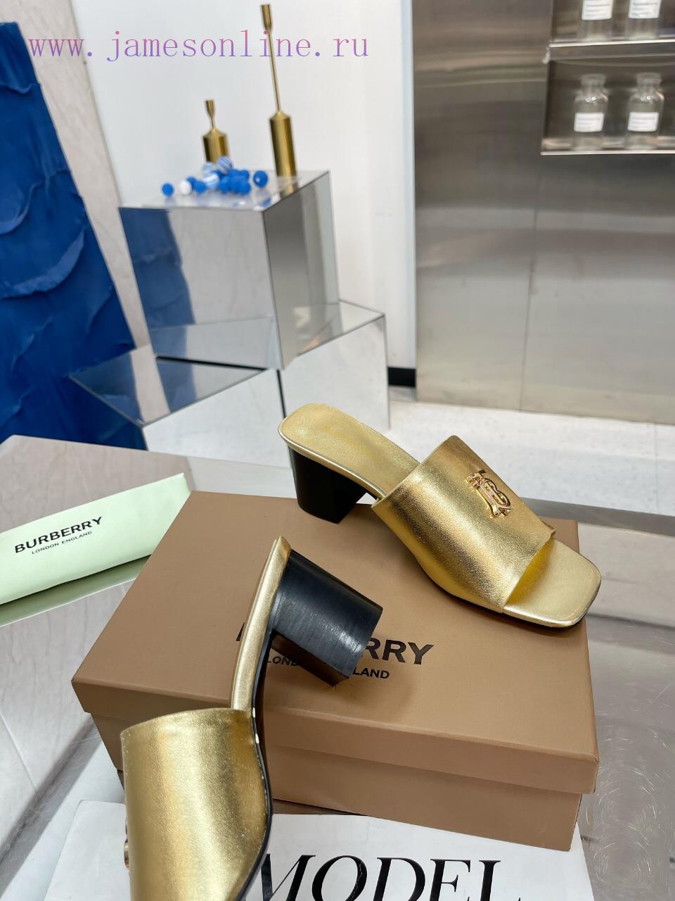 New Product Launch ️ Burberry Thick Heels and Flat Slippers Channel Goods Vulcanized One Ste5ep78hhn - Image 8