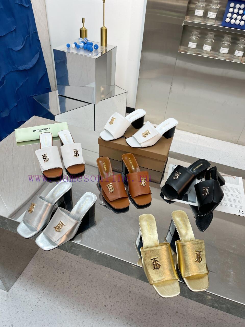 New Product Launch ️ Burberry Thick Heels and Flat Slippers Channel Goods Vulcanized One Ste6hvbk6di - Image 9