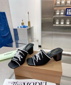 New Product Launch ️ Burberry Thick Heels and Flat Slippers Channel Goods Vulcanized One Stefl8lswpw