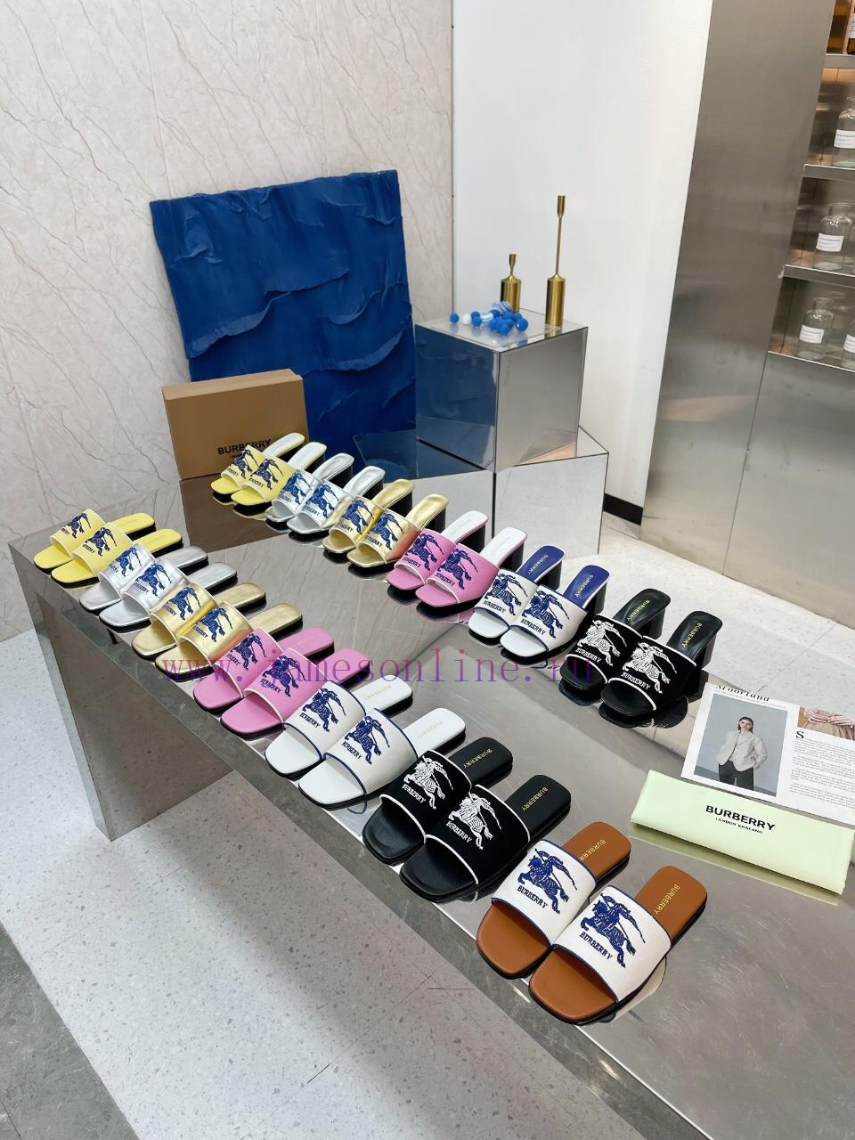 New Product Launch ️ Burberry Thick Heels and Flat Slippers Channel Goods Vulcanized One Ste9p93sy9c - Image 9