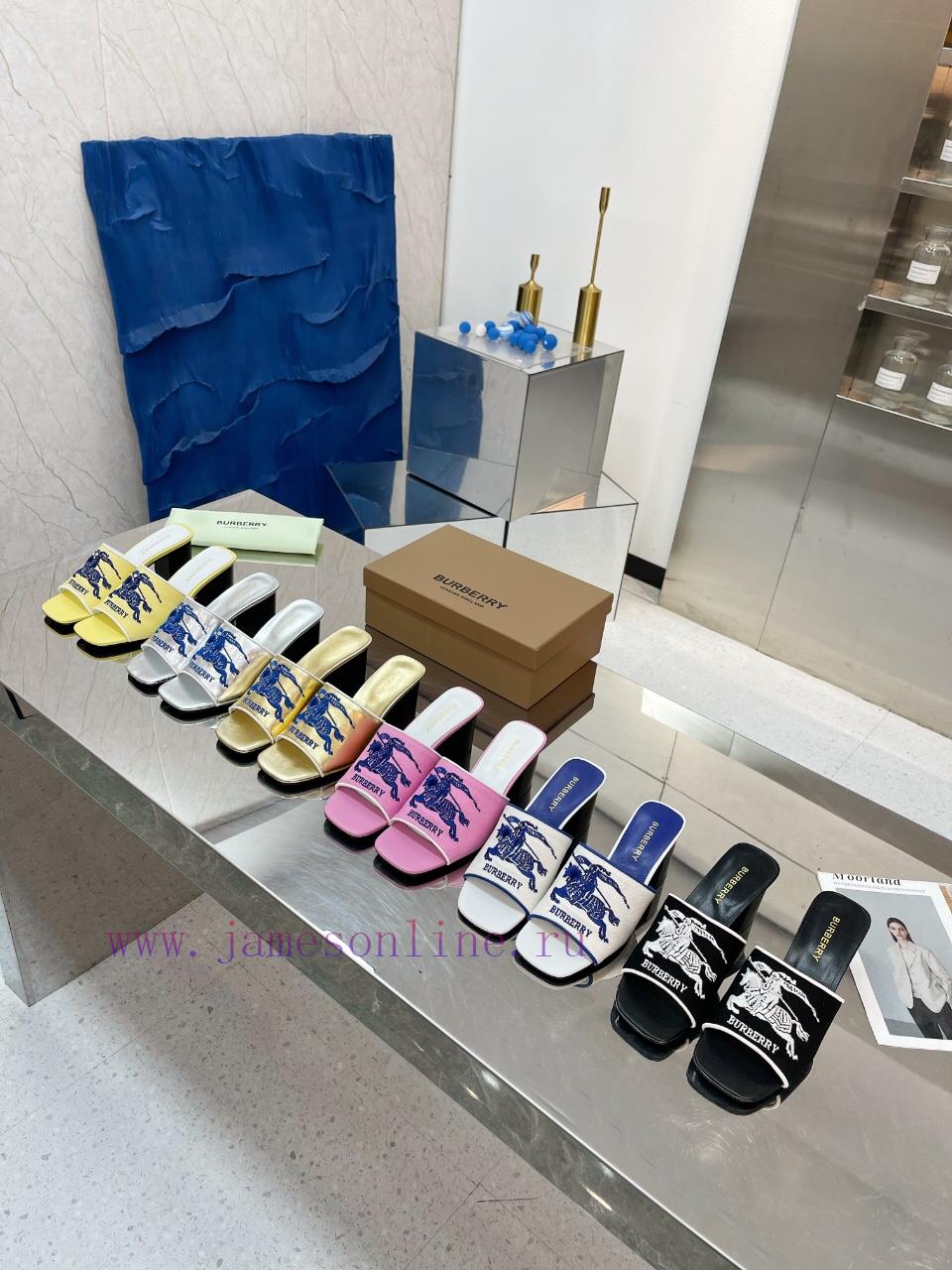 New Product Launch ️ Burberry Thick Heels and Flat Slippers Channel Goods Vulcanized One Steb9mw4g3n - Image 9