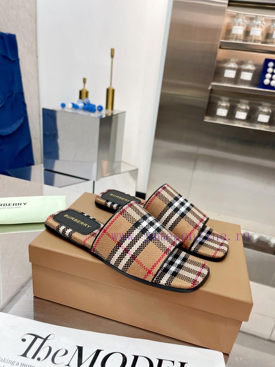 New Product Launch ️ Burberry Thick Heels and Flat Slippers Channel Goods Vulcanized One Stehb8raqof - Image 4
