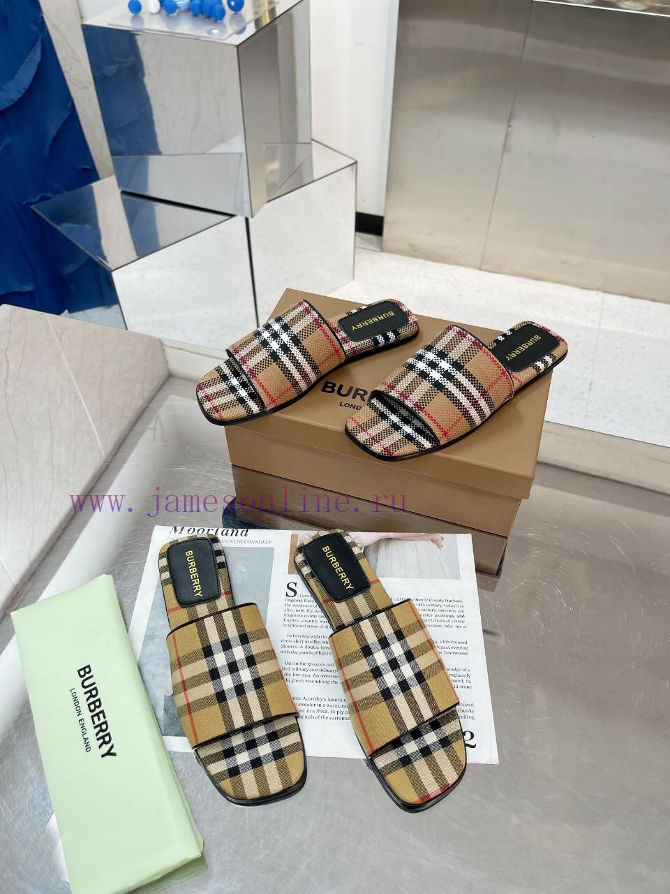 New Product Launch ️ Burberry Thick Heels and Flat Slippers Channel Goods Vulcanized One Stehb8raqof - Image 6