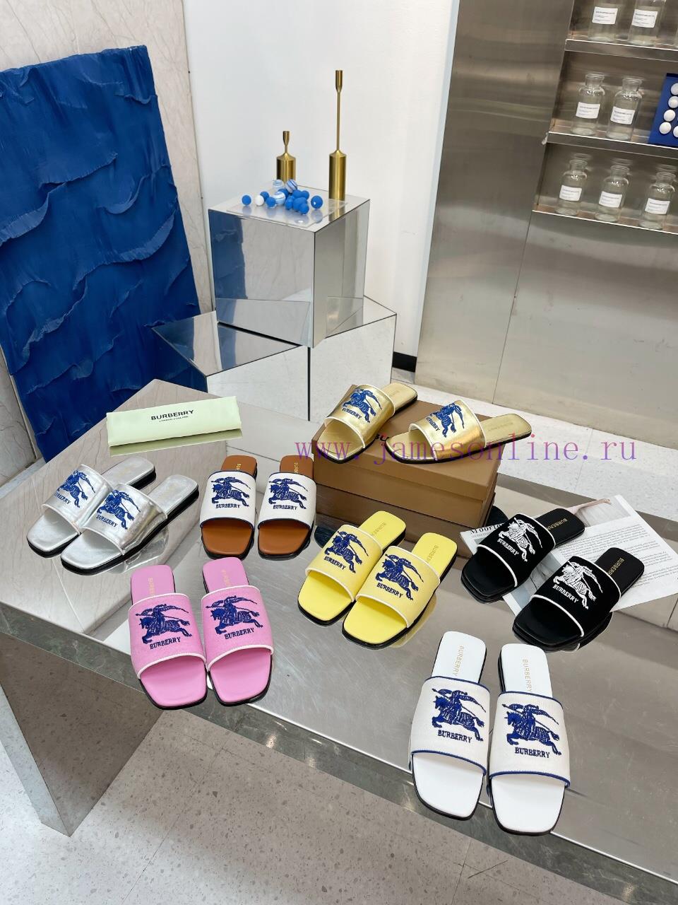 New Product Launch ️ Burberry Thick Heels and Flat Slippers Channel Goods Vulcanized One Ste0sedif52 - Image 9