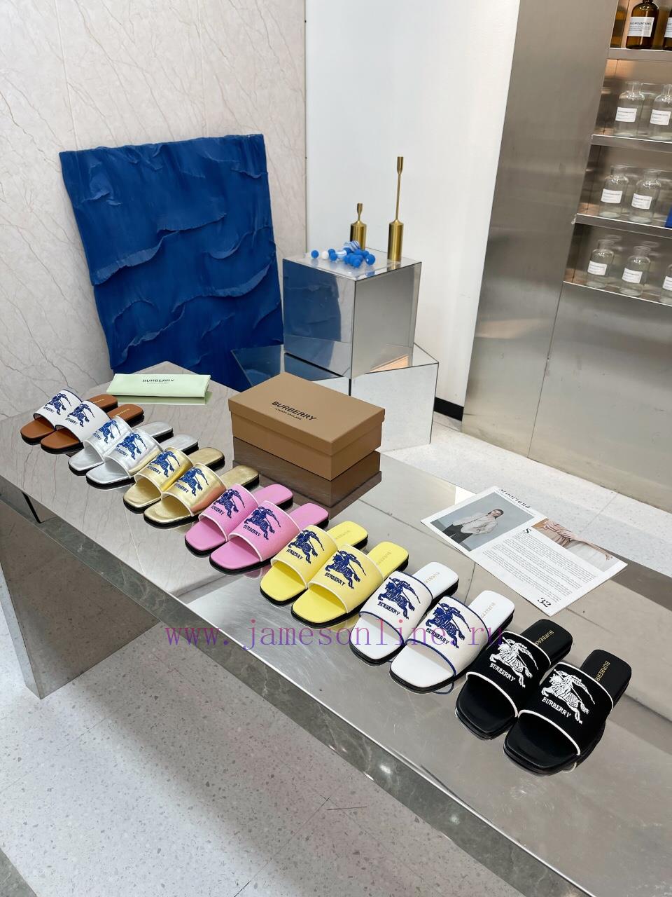 New Product Launch ️ Burberry Thick Heels and Flat Slippers Channel Goods Vulcanized One Ste0gni9a80 - Image 8