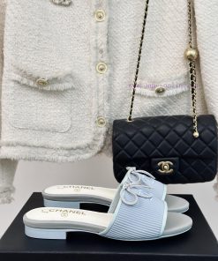 Chanel | Chanel 24P New ProductBow tie double C slippersThe shoe upper is made of special failnjqpdd