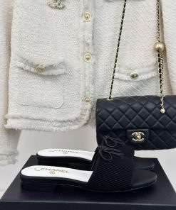 Chanel | Chanel 24P New ProductBow tie double C slippersThe shoe upper is made of special facsu306cz