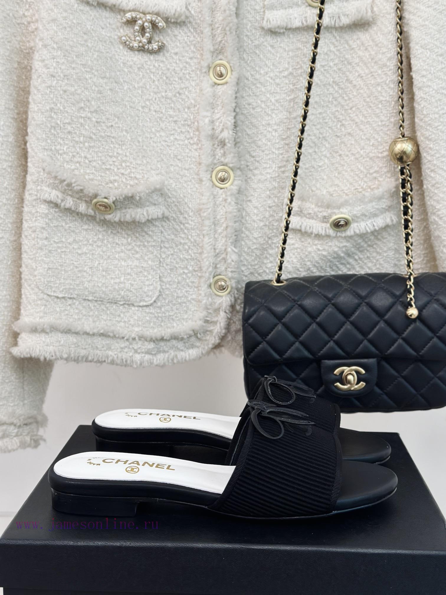 Chanel | Chanel 24P New ProductBow tie double C slippersThe shoe upper is made of special facsu306cz