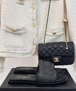 Chanel | Chanel 24P New ProductDouble C cool mat woven lazy slippersSimple and atmospheric, ox1qlpt9