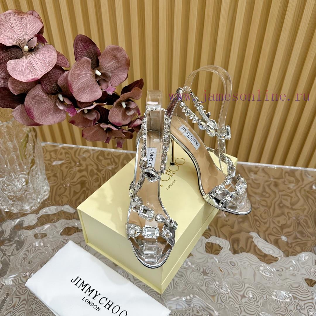 Jimmy Choo 2024/𝐒𝐒𝐧𝐞𝐰 Spring/Summer New High Heels Super No Super Sparkling Diamond High Heey7x9b4cs - Image 4