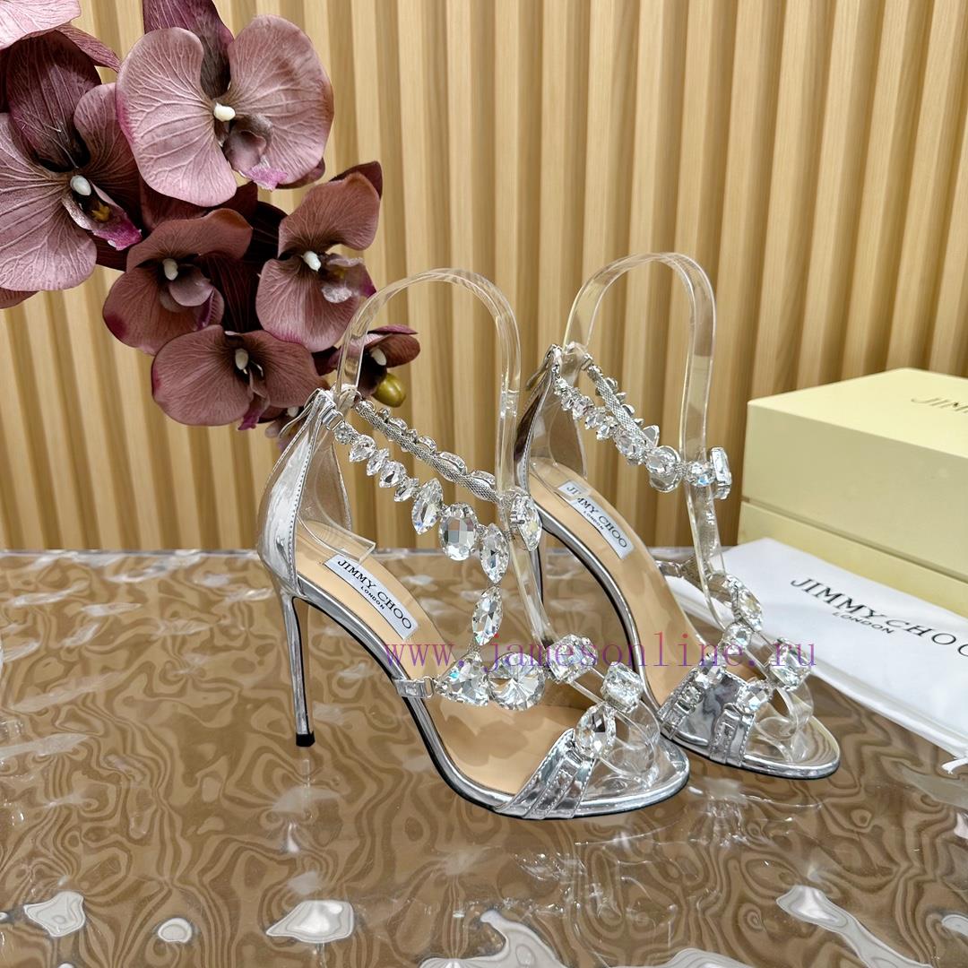 Jimmy Choo 2024/𝐒𝐒𝐧𝐞𝐰 Spring/Summer New High Heels Super No Super Sparkling Diamond High Heey7x9b4cs - Image 9