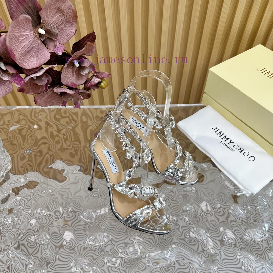Jimmy Choo 2024/𝐒𝐒𝐧𝐞𝐰 Spring/Summer New High Heels Super No Super Sparkling Diamond High Heey7x9b4cs - Image 10