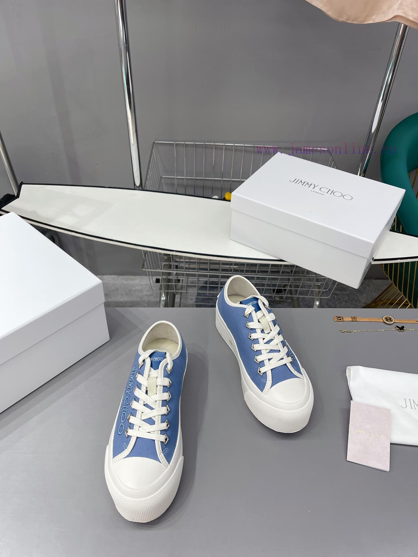 JIMMY CHOO is now available for sale, featuring canvas casual white shoes with the latest crr22ebglo - Image 3