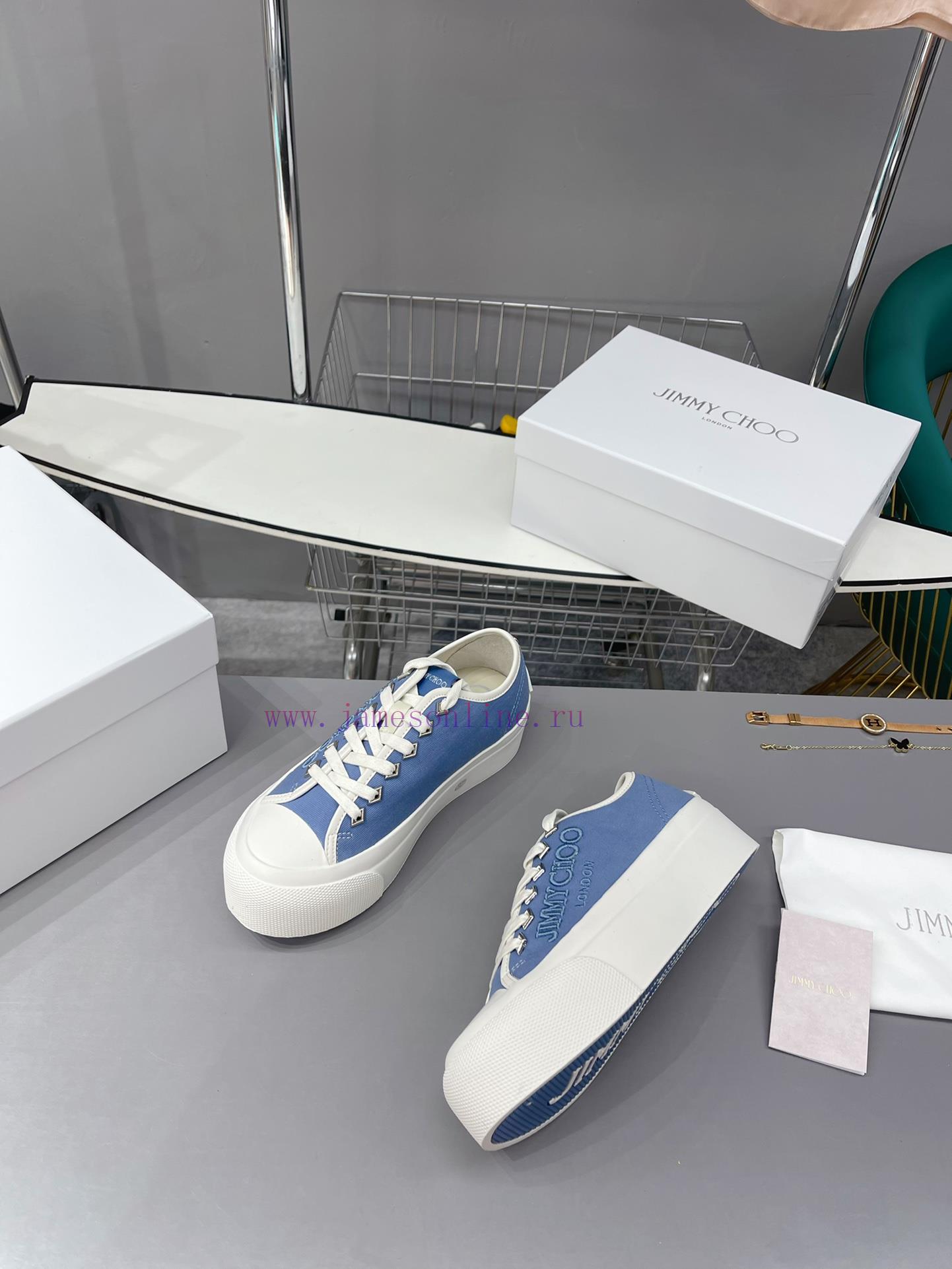 JIMMY CHOO is now available for sale, featuring canvas casual white shoes with the latest crr22ebglo - Image 4