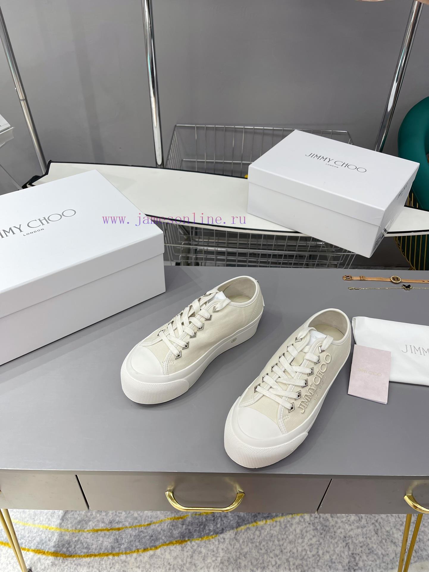 JIMMY CHOO is now available for sale, featuring canvas casual white shoes with the latest crb6uacn1t - Image 3
