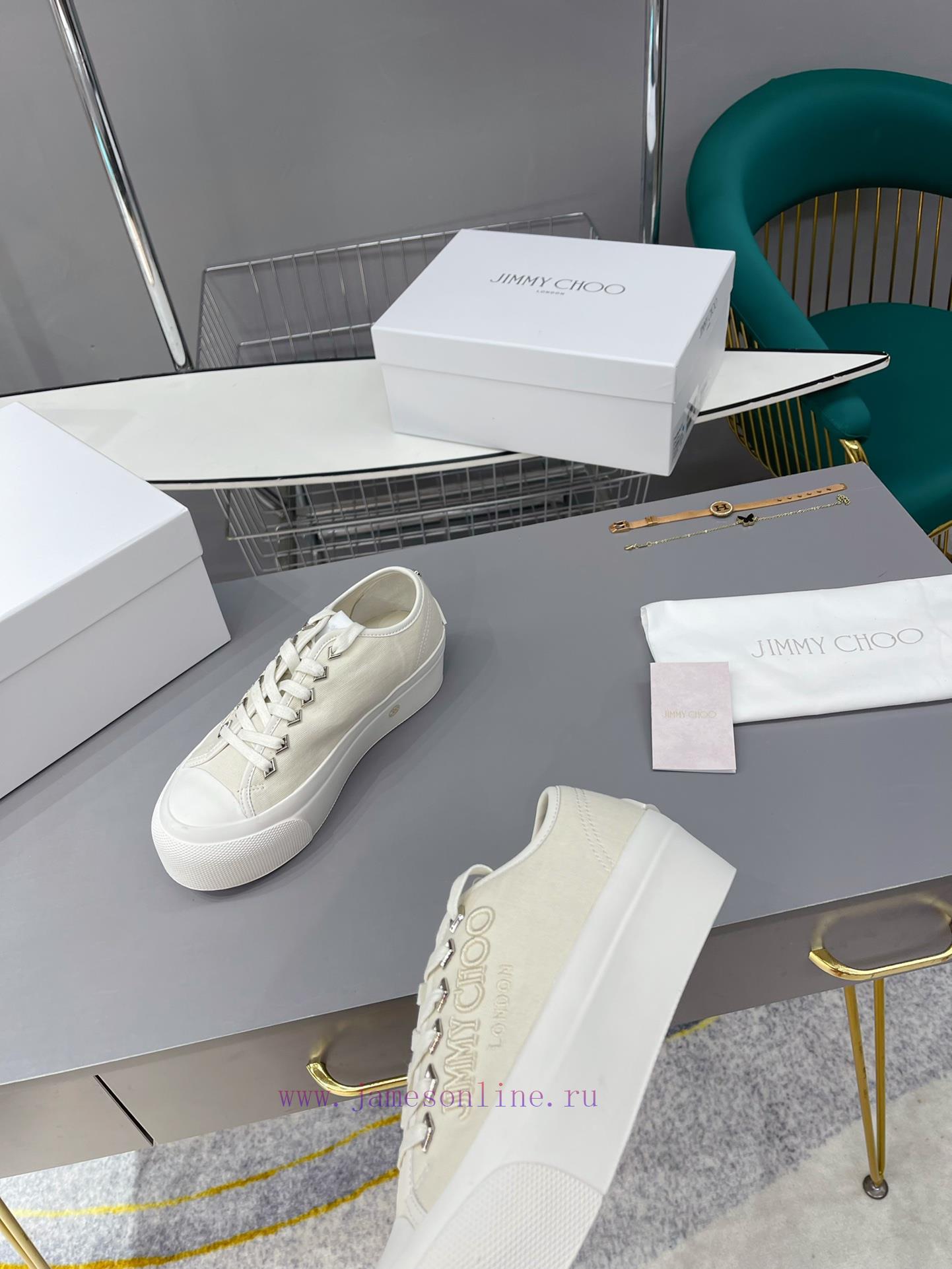 JIMMY CHOO is now available for sale, featuring canvas casual white shoes with the latest crb6uacn1t - Image 5