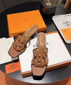 New HERMES Hermes, 2024 Thick Heel Series Hollow H-Trailer, Super High Altitude Edition Reprgatjuowl