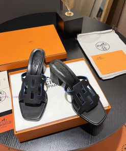 New HERMES Hermes, 2024 Thick Heel Series Hollow H-Trailer, Super High Altitude Edition Reprvffa8f0y