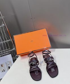 Hermes 2024 Spring/Summer New Kelly SandalsThe Kelly hardware buckle, which is the only strauf1k1zsd