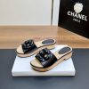 Top tierSynchronized Solid Wood Thick Bottom Slippers 2024 Summer New Chanel Camellia Cool Suhgo8kzw