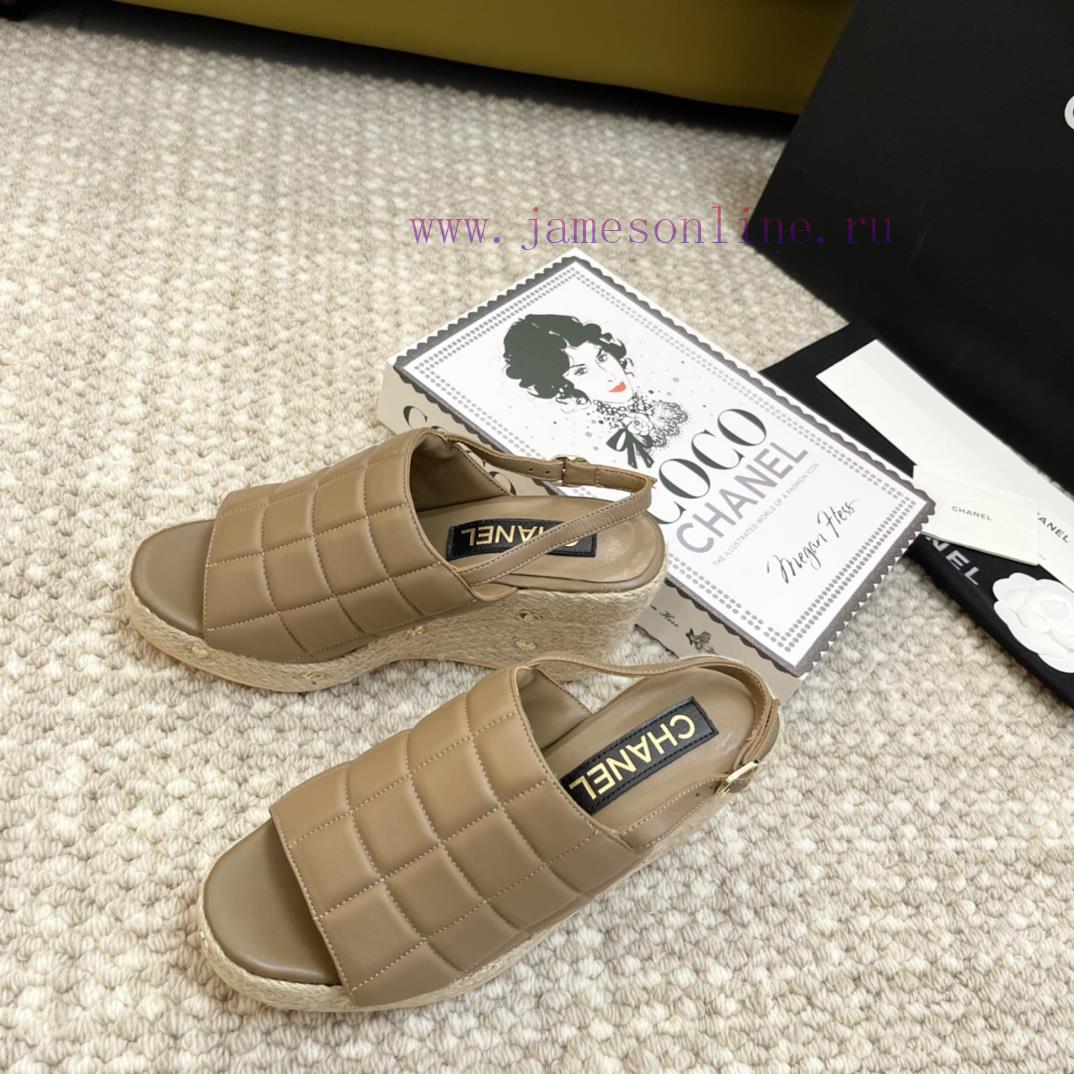 Chanel's new 24 year old grass woven wedge sandalsCode 35-41vbh5z0fk - Image 7