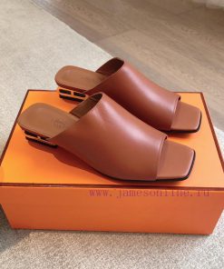 Hermes...  2.5cm flat bottomed slippers2024 New Products+Explosive SeriesGenuine leather out58rt77wg
