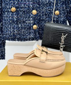 TOD's Classic Explosive Thick Bottom Metal BuckleHalf drag seriesOriginal customized calf le9w3kx4z9